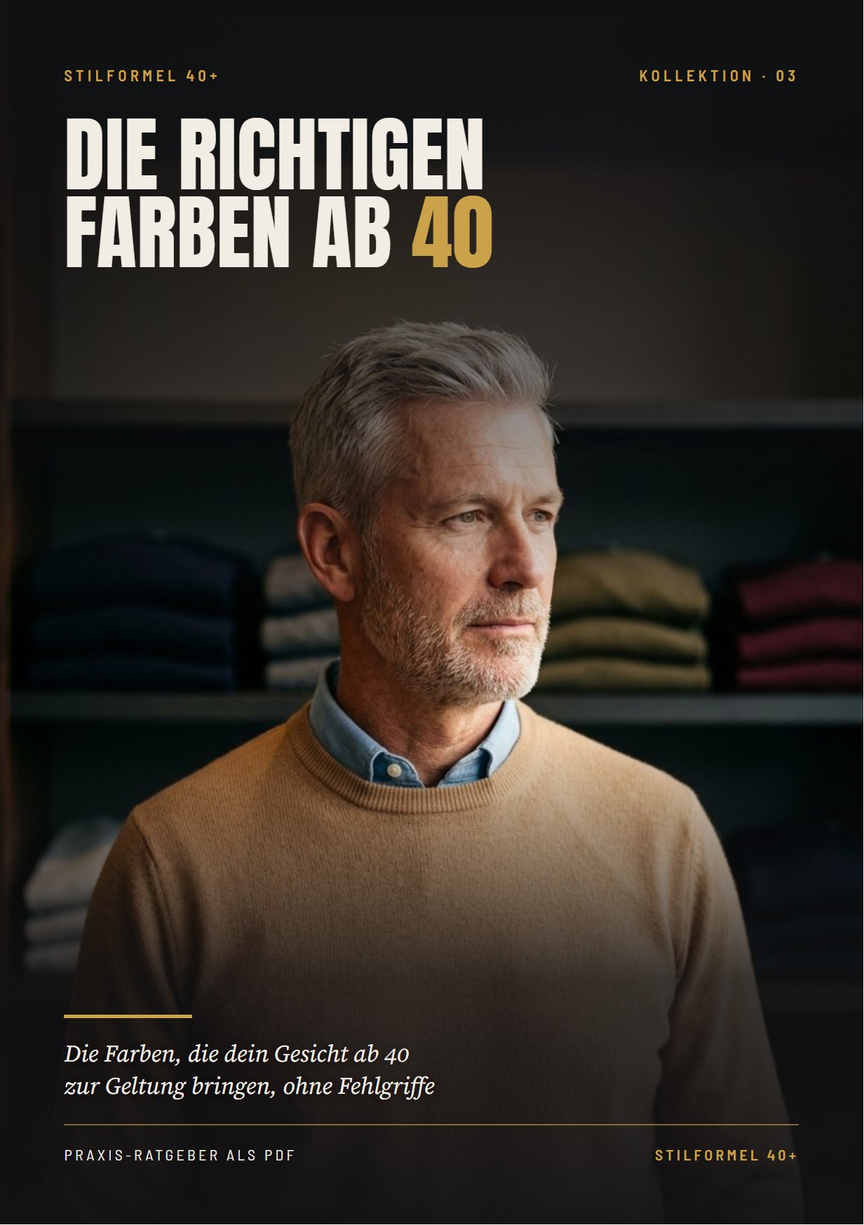 Titelseite des Leitfadens Die richtigen Farben ab 40